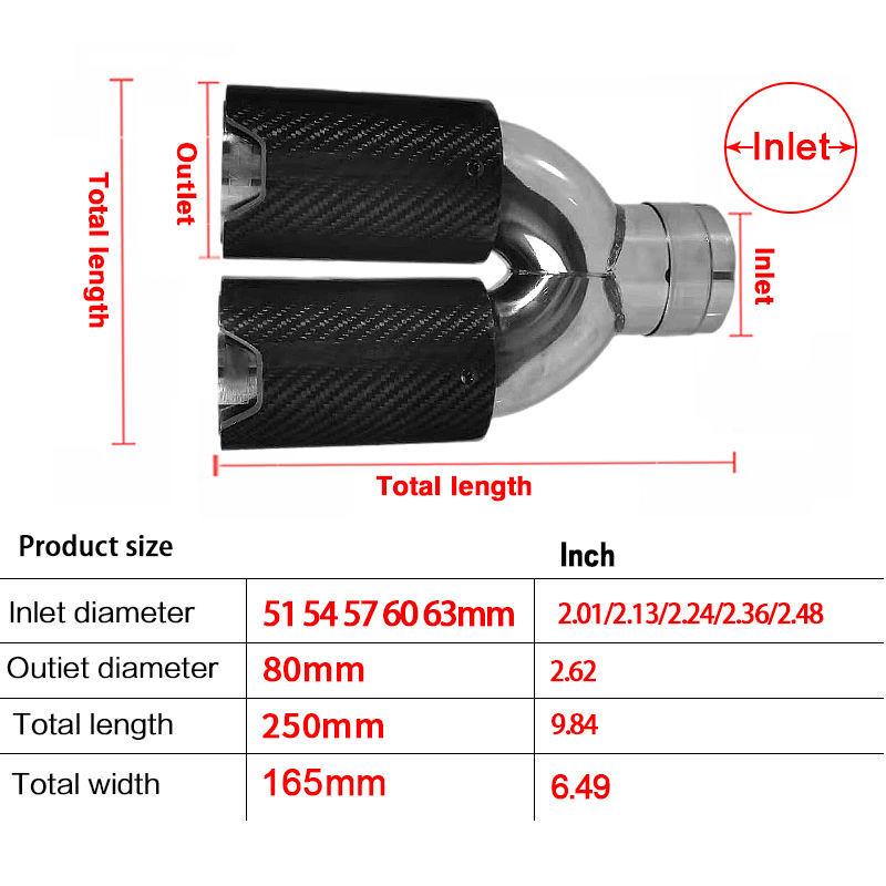 M-Style Dual-Outlet Carbon Fiber Exhaust Tailpipe for BMW