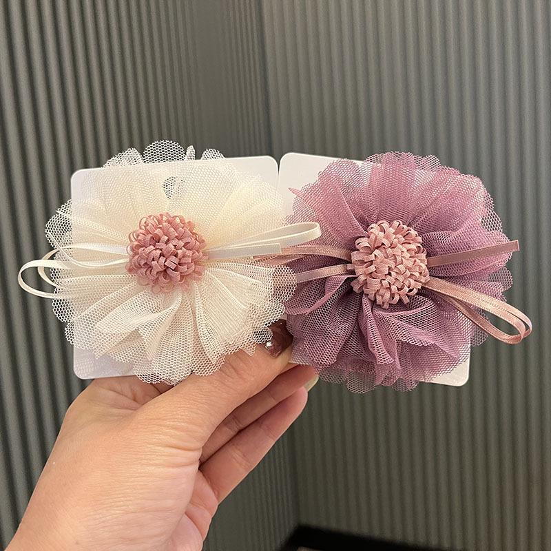 

Summer Mesh Flower Hair Clip for Kids - Cute Korean Princess Hair Accessories