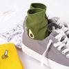 Cartoon Fruit Embroidery Hosiery Warm Soft Cotton Elastic High Knitting Socks EMA