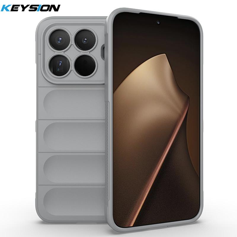 KEYSION Θήκη Τηλεφώνου Ματ Αντικραδασμική Βαριάς Χρήσης για Xiaomi 15T Pro 5G Αντιολισθητική Μαλακή Σιλικόνη Κάλυμμα Πίσω Μέρους Τηλεφώνου για Xiaomi 15T 5G