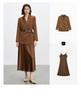 Qianwen Fashion Versatile Suit 2025 Autumn New Collection Simple Commuter Irregular Texture Embossed Solid Color Coat