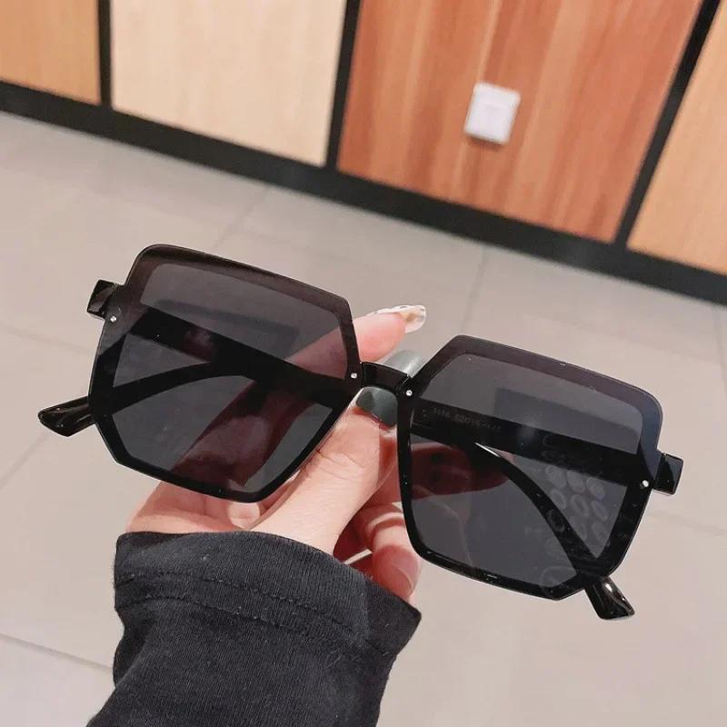 Big Frame Vintage Sunglasses Women Men  Square Sun Glasses Retro Eye Glasses Goggle for Male Female Polygon Sunglasses