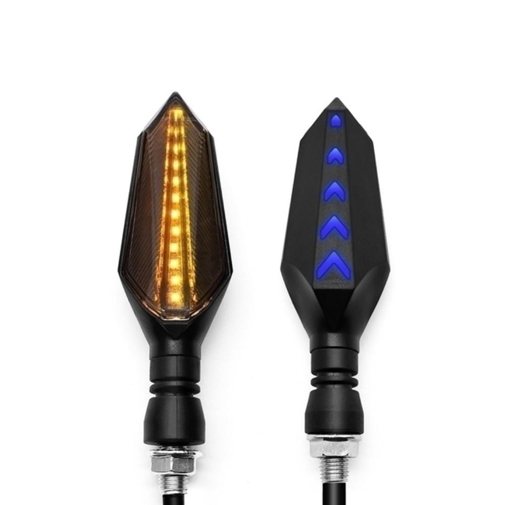 2023 Moto Turn Signal Light 12V Flowing LED Indicator Bright Signal Light, Daytime Running Lights Brake Lights for Motorcycle
