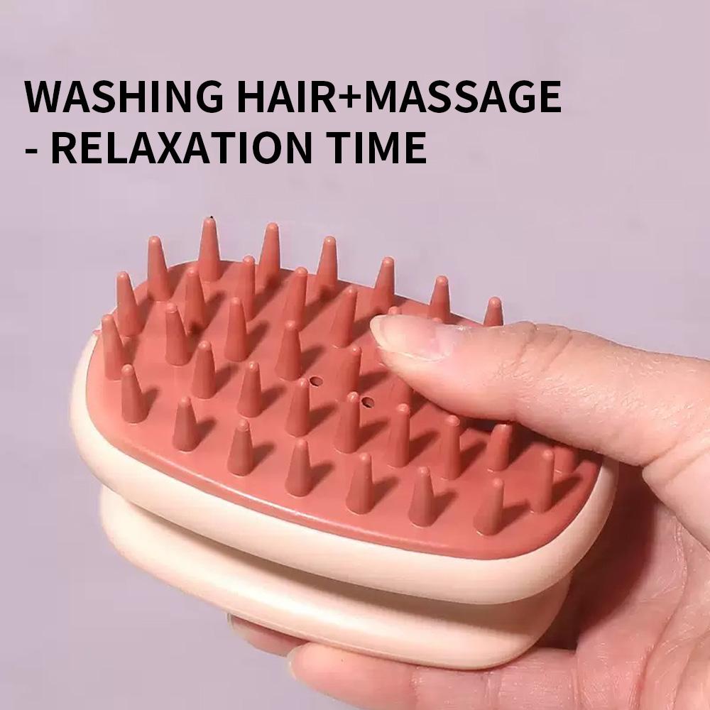 1PC silicone massage hair brush - detachable cleaning - unisex - manual massager