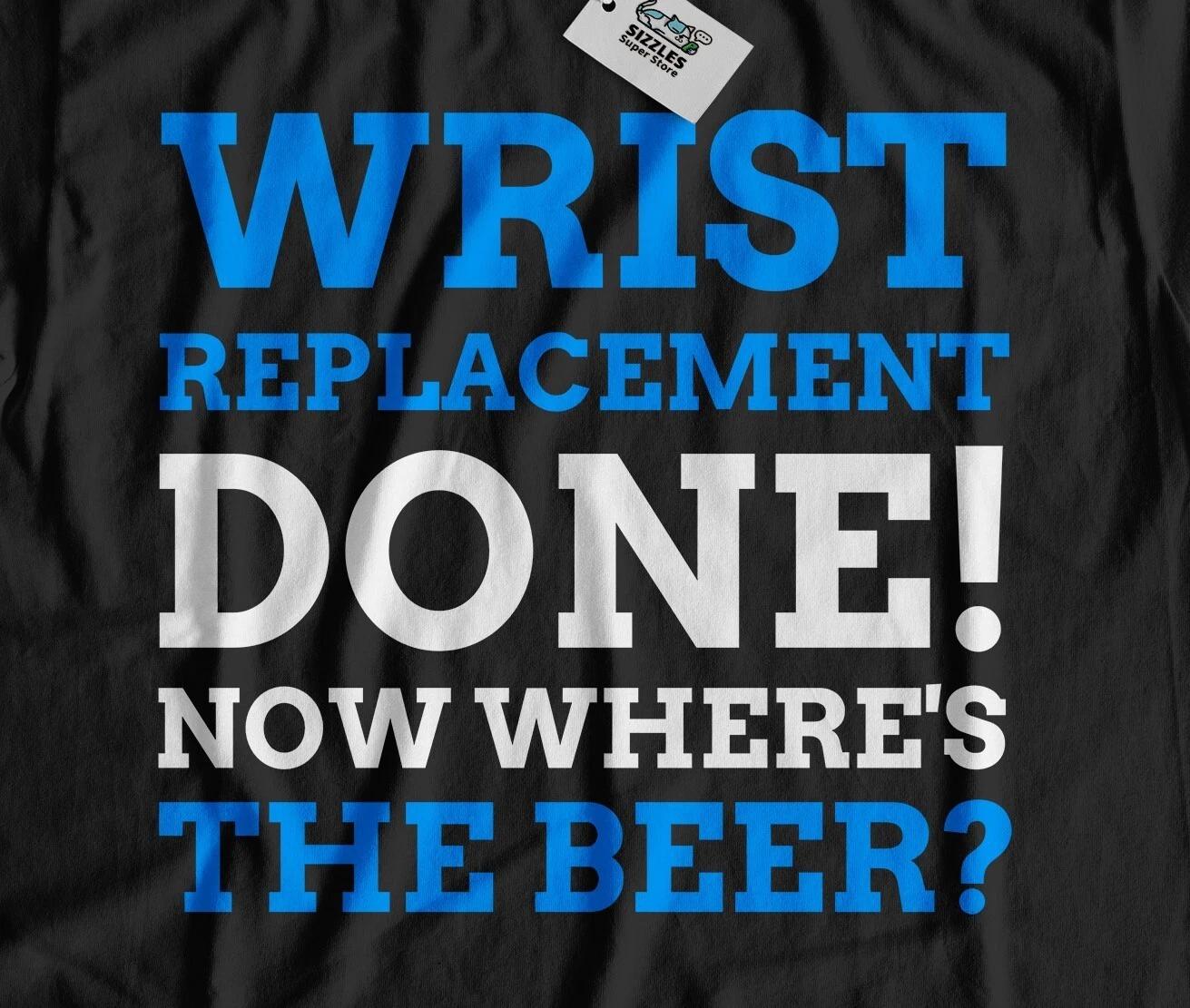 Unisex Funny Wrist Replacement Surgery T-Shirt Arthroplasty Tee XL
