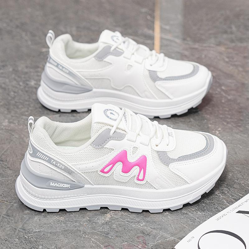 Summer women's shoes new breathable mesh white shoes women's Korean version versatile platform sports shoes casual running dad shoes