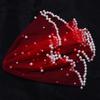 French Wedding Veils Pearls Beads Bride Head Gauze Fashion Brides Veil  Bride Accessories