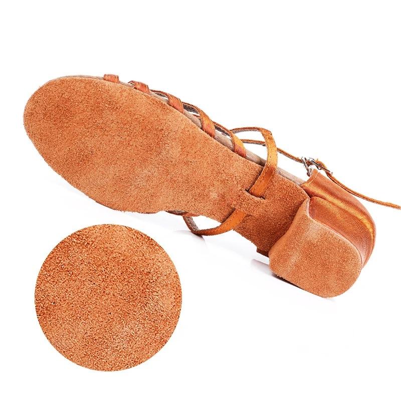  Soft-soled Girl Dance Shoes Child Ren Low Heel Ladies Women Latin Ballet Shoes Professional Woman Dancing Shoes Sandals