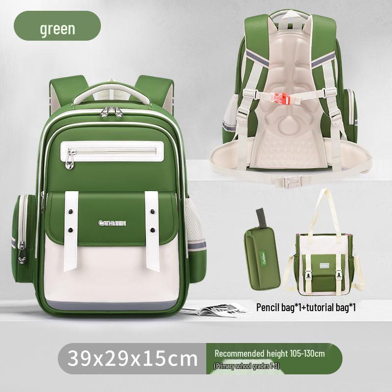 Capybara Oxford Spine-Support Backpack for Grades 1-6: Boys & Girls School Bag