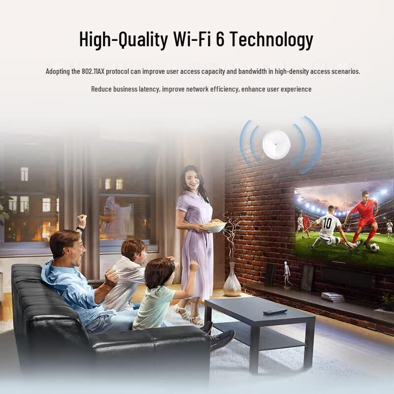 H3C Whole-Home WiFi 6 Ceiling AP System with 2.5G PoE Router (CN Version)