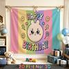 Easter Birthday Backdrop 1pc - Polyester Party Decor