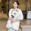 Rectangular Shawl Faux Fox Fur Cheongsam Wedding Dress Travel Photography Outerwear Skirt Banquet Cape Cloak