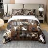 Western Cowboy Print Bedding Duvet Cover Set Full Size Bedding Set for Kids Boys Girls Comforter Cover Set Bedroom Bedclothes