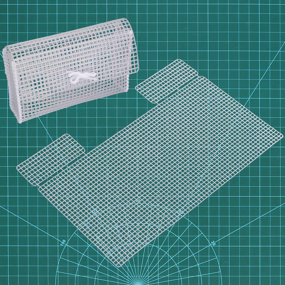 5pcs White Blank Grid Mat, Plastic Board Sheets, Ideal for DIY Weaving Yarn Bags or Handmade Embroidery or Crochet Art Projects