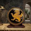 Personalized Handcrafted Steel Lion Shield: Medieval LARP Armor, Cosplay Prop 60.96 Cm