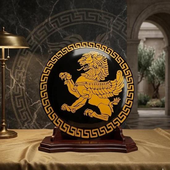 Personalized Handcrafted Steel Lion Shield: Medieval LARP Armor, Cosplay Prop 60.96 cm