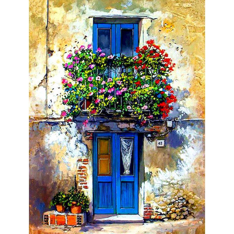 CHENISTORY Diy Painting By Numbers Craft Kits For Adults flower Picture With Numbers Drawing Oil Canvas Painting Home Decor Gift