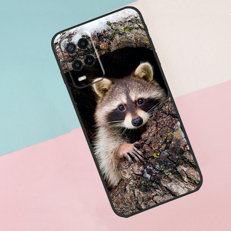 Raccoon Case For OPPO A15 A16 A52 A72 A54 A74 A94 A3S A5S A83 A91 A93 A5 A9 A31 A53 2020 Cover OPPO A3S