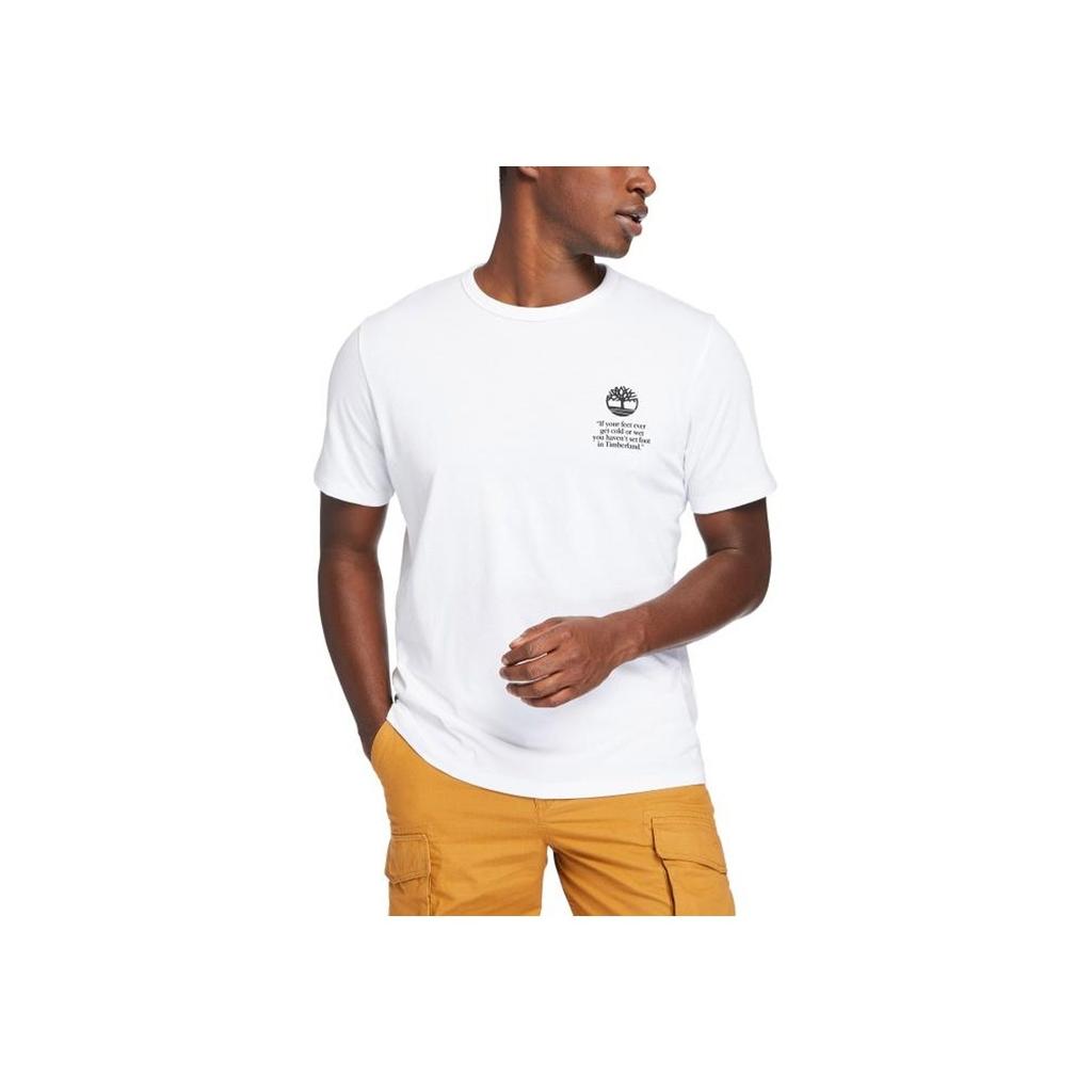 Timberland SS21 Casual Sports Round Neck Cotton Short Sleeve T-Shirt Men Tops White A2534-100