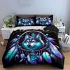 "Dreamcatcher Wolf Bedding Set" Bedding Duvet Cover Set Duvet Cover Pillowcases (1 * Duvet Cover 2 * Pillowcases, Without Duvet Insert)