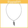 Retro Alloy Feather Pendant Necklace For Men With Premium Snake Chain Fashionable