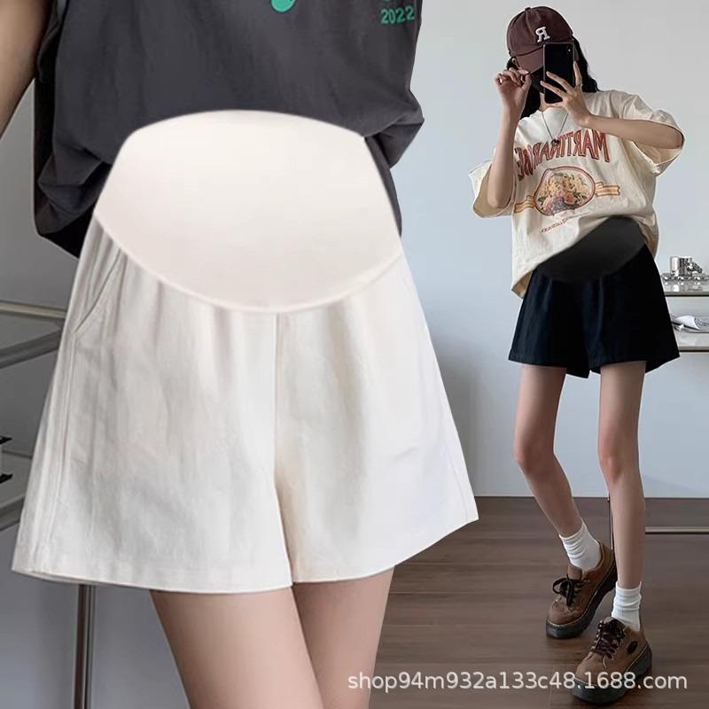 Maternity shorts suit shorts maternity wear new loose casual maternity pants summer wide-leg thin