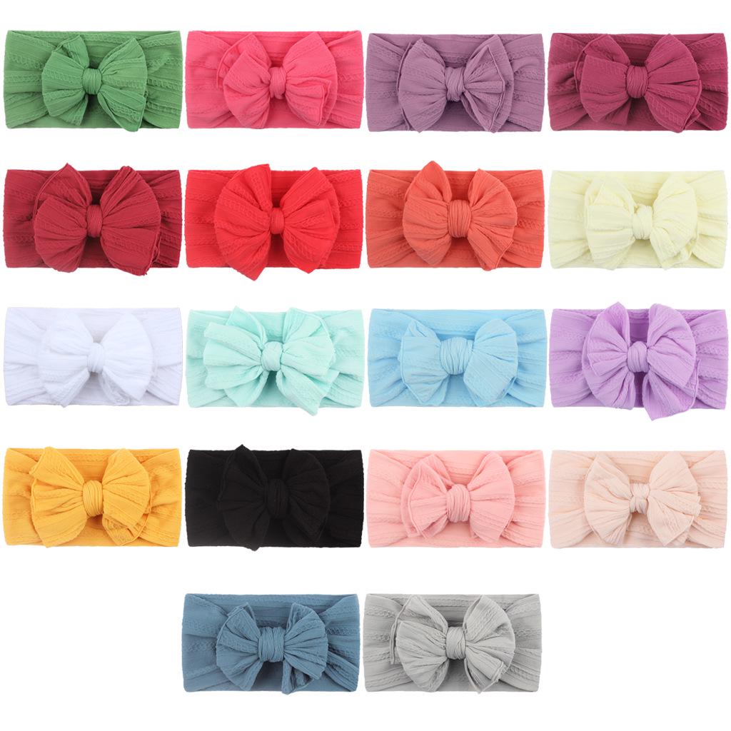 2022 Soft Nylon Jacquard Baby Headband - Elastic & Stylish Children's Hair Accessory