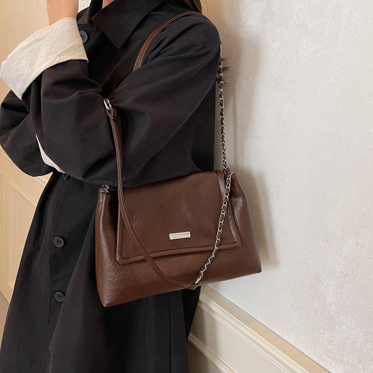 Women Bag Handbag Women's New Retro Chain Shoulder Messenger Bag Textured Commuter Tote Bag