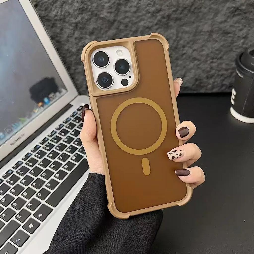 For Magesafe Shockproof Armor Phone Case For iPhone 17 16 15 14 13 12 11 Pro Max Magnetic Cases For iPhone 16 15 14 Plus Cover