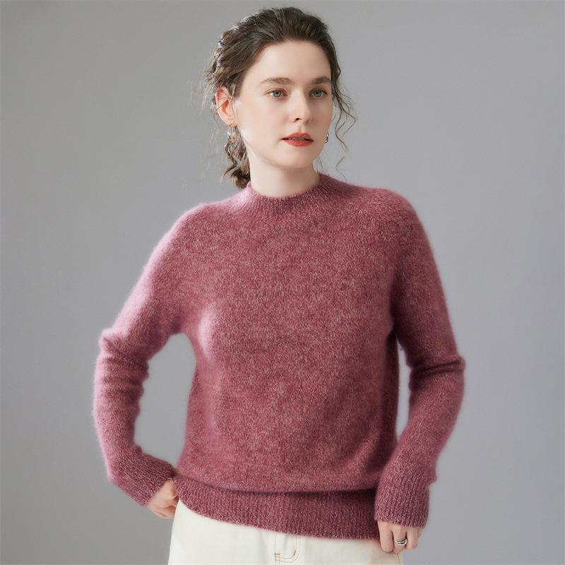 Women's Thickened Cashmere High-Neck Pullover Sweater: Versatile, Warm Long-Sleeve Knitwear