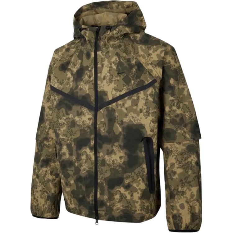 Nike Tech Men s Dri FIT Woven Camo Windrunner Oversized Jacket HV0980-210 M