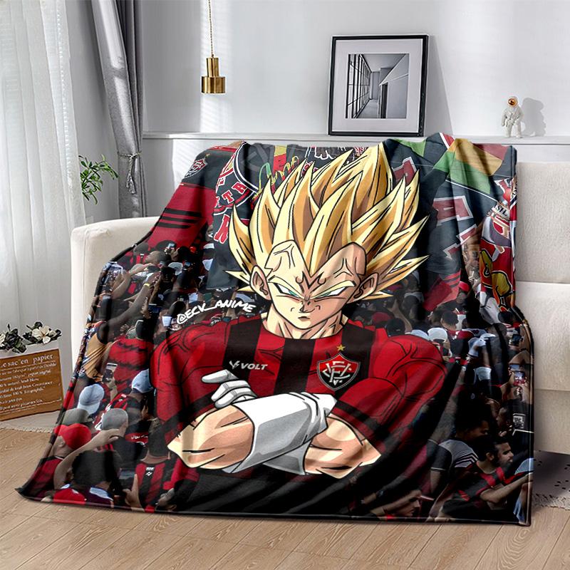 1pc Super Saiyan Stadium Flannel Blanket Soft Warm Throw Blanket for Bedroom Living Room Bed Travel Camping Picnic Gift. MT71501172