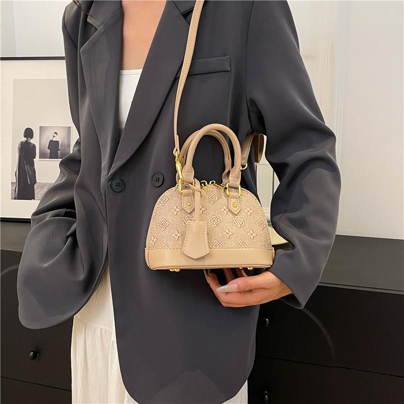 New High-end Contrasting Color Shell Bag Portable Shoulder Oblique Span Trendy Women's Bag