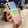 Samsung Galaxy S25 Ultra Laser Color Changing Mobile Phone Case S24fe Color Plated Magnetic Protection Case