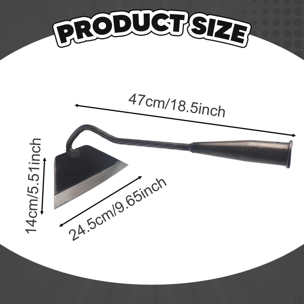 Agricultural Hoe, Manual Weed Removal Tool, Lightweight, Portable, Practical, Multifunctional, for