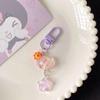 Fashion Sweet Phone Charms Cute Cartoon Luminous Cloud Star Keychain Couple Car Keyring Bag Pendant Jewelry Accessories Gifts