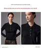 Women's Slim Fit Polo Collar Knit Sweater – Imitation Wool, Long Sleeve, Solid Color Pullover