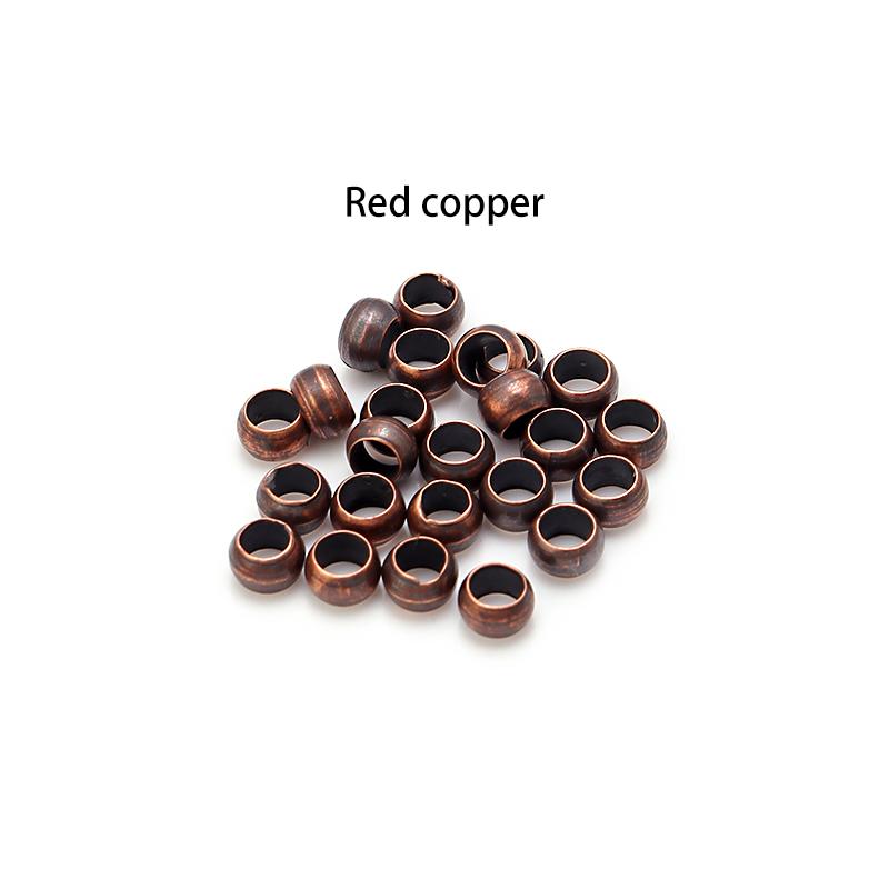200pcs/Lot Copper Ball Crimp End Beads Positioning Beads Stopper Spacer Beads For Jewelry Making Findings DIY Bracelet Supplies