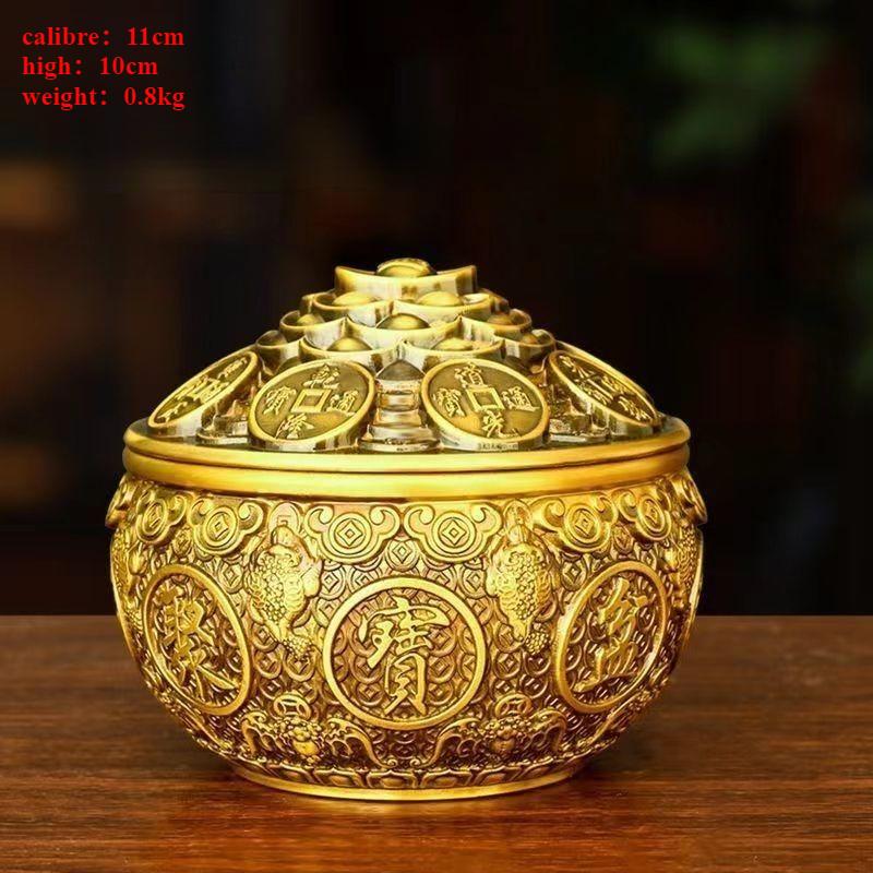 Brass Treasure Bowl Entrance Housewarming Business Gift Ornaments Decorations Living Room