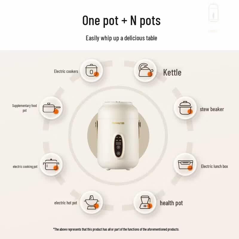 Joyoung 0.8L Mini Electric Stew Pot CN plug (adapter included)