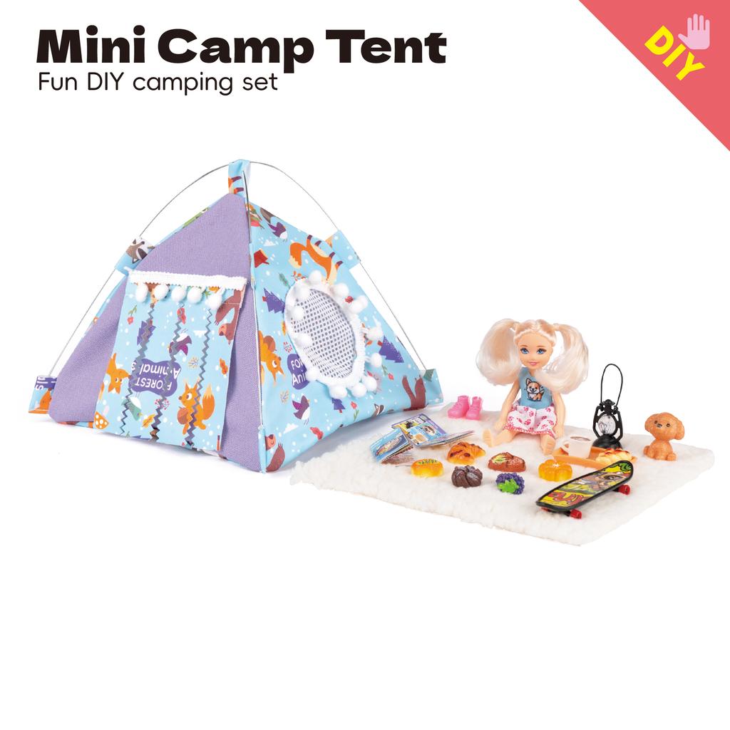 Play House Simulated camping Mini Camp Tent Playthings Ideal for Girl Portable Miniature skateboard doll Tent Home interaction Children Game