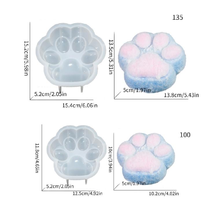 Pinching Mold Cute Cat Paw Silicone Molds Chocolate Muffins Cookie Molds Decors