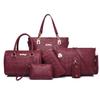 New Women's Retro Multi-piece Set, Mother and Child Bag, Woven Shoulder Portable Messenger Bag, Fashion Bag, Wallet.