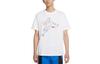 T Shirts Men's White Crew Neck Moderate Straight Fit DJ1589-100