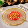 Round Decorative Vase Mat Christmas Table with Tassel, Heat Resistant PP Placemat, Dinner Plate Mats Waterproof for Holiday And New Year Party Tassel