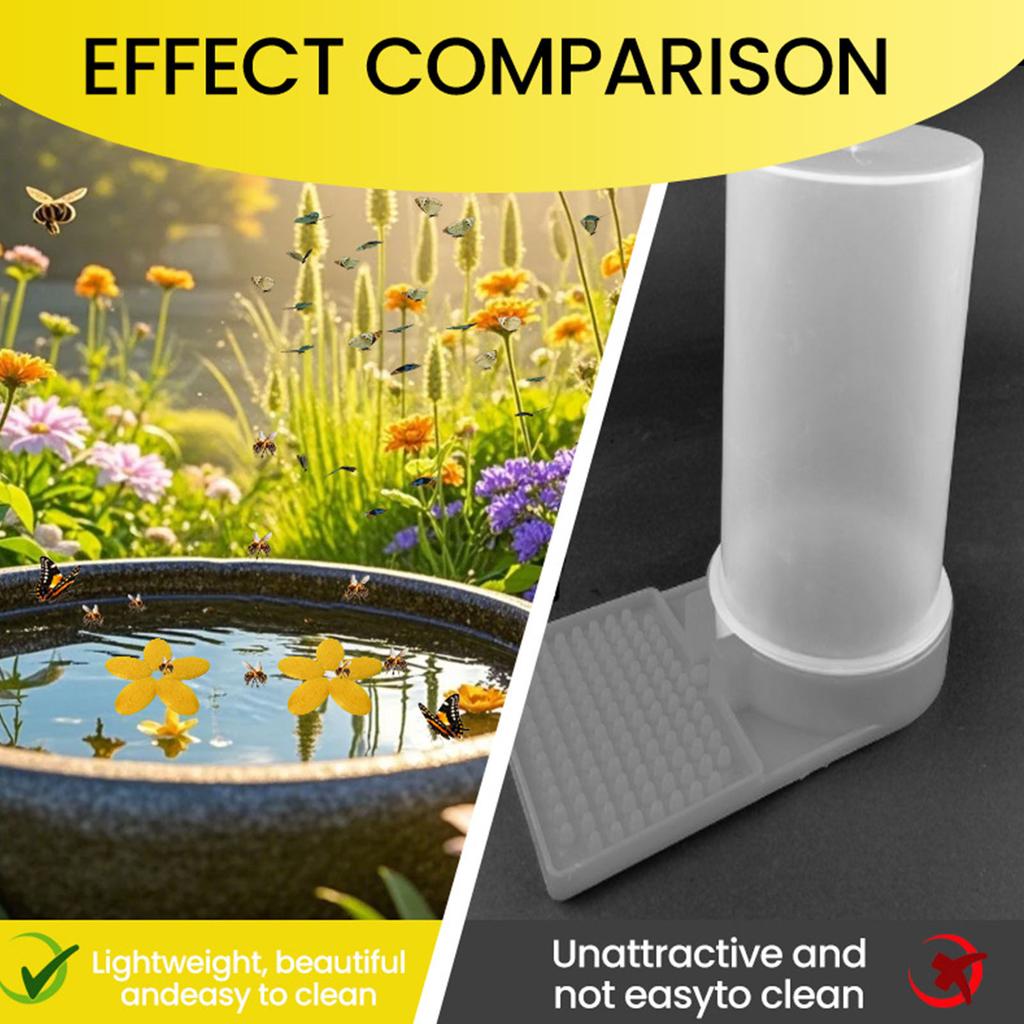 Plateforme Portable Jaune de Stations de Boisson pour Pollinisateurs pour Balcon Bains d'Oiseaux Sécurise Jardin Cour Arrière Protecteur contre les Insectes