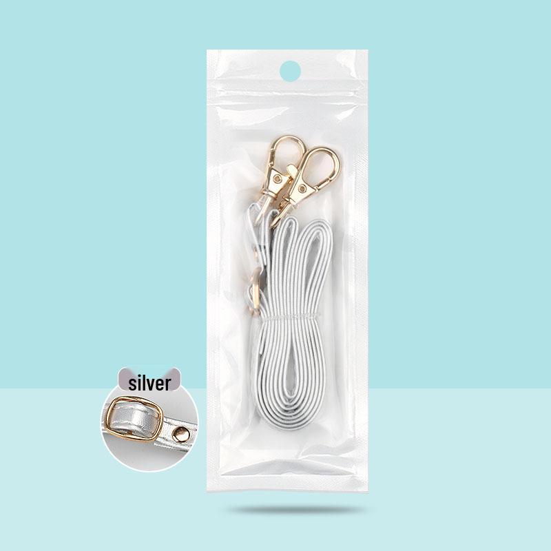 

Регулируемый ремешок кроссбоди из ПУ для женщин - Маленький, Изящный, Однотонный плечевой аксессуар Width 1CM x Length 130CM серебряный