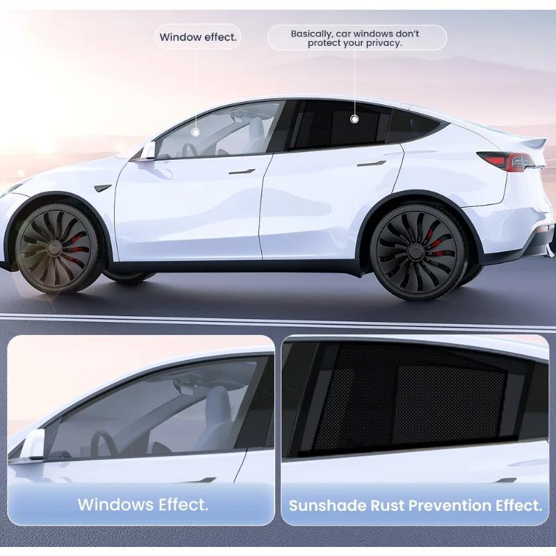 For Tesla Model 3 / Y Car Side Window Sunshade Sun Visor  Windshield Privacy Window Shield Screen Accessories