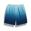 Gradient print men's casual fashion sports shorts loose and comfortable gym men's swimwear beach shorts