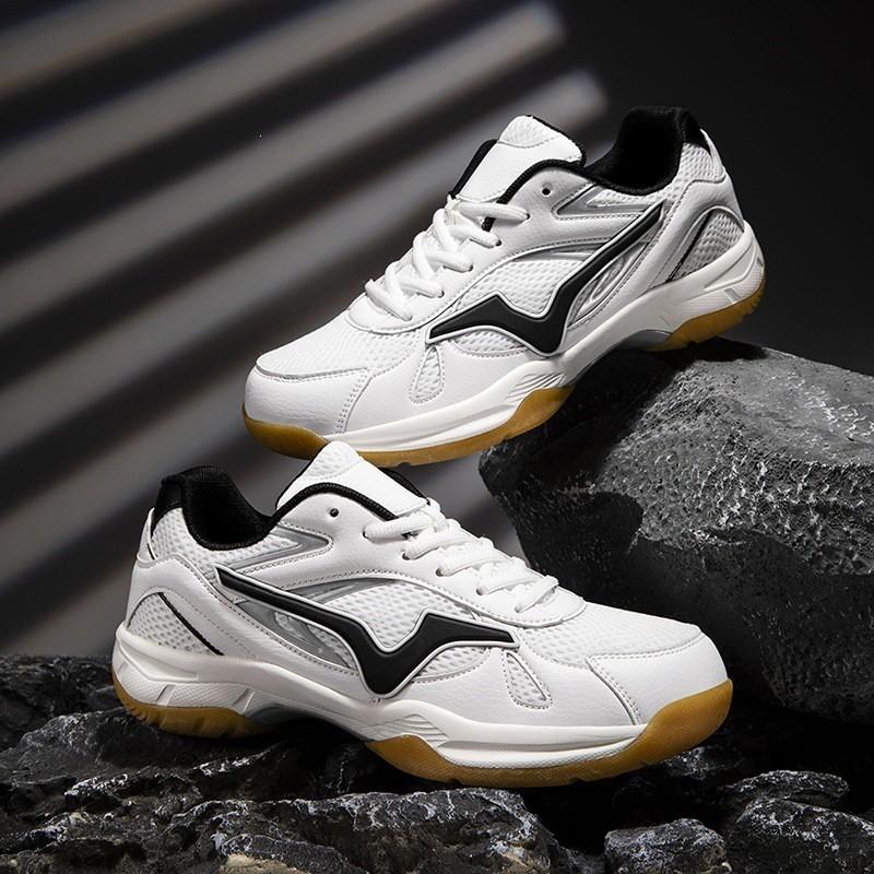 Lightweight Breathable Badminton Shoes Men Women - Non-Slip Training Sneakers With Rubber Sole Mesh Upper